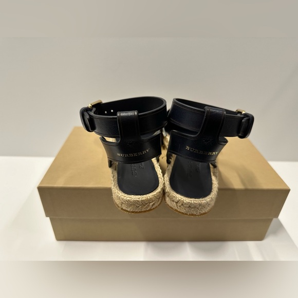 Burberry Blue Canvas and Leather Espadrilles in size 36 - Picture 3 of 4